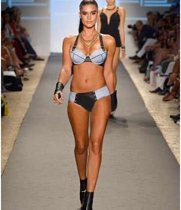 F4317-6Light Blue Sexy Denim Puh up Top and Hipster Bottoms